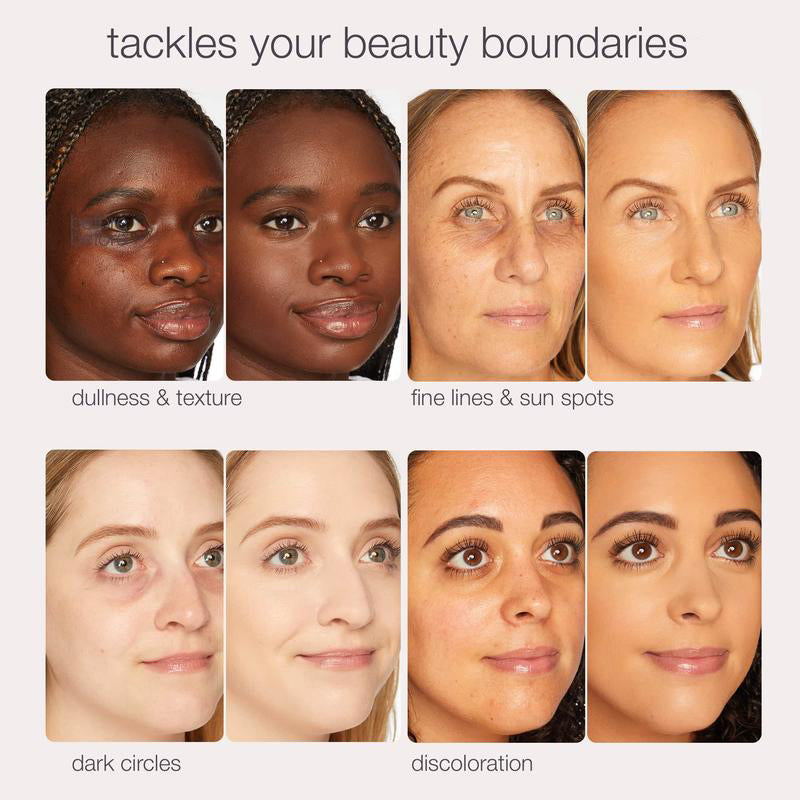 Skip the heavy foundation feel. Blur pores, even tone, and look polished in 60 seconds