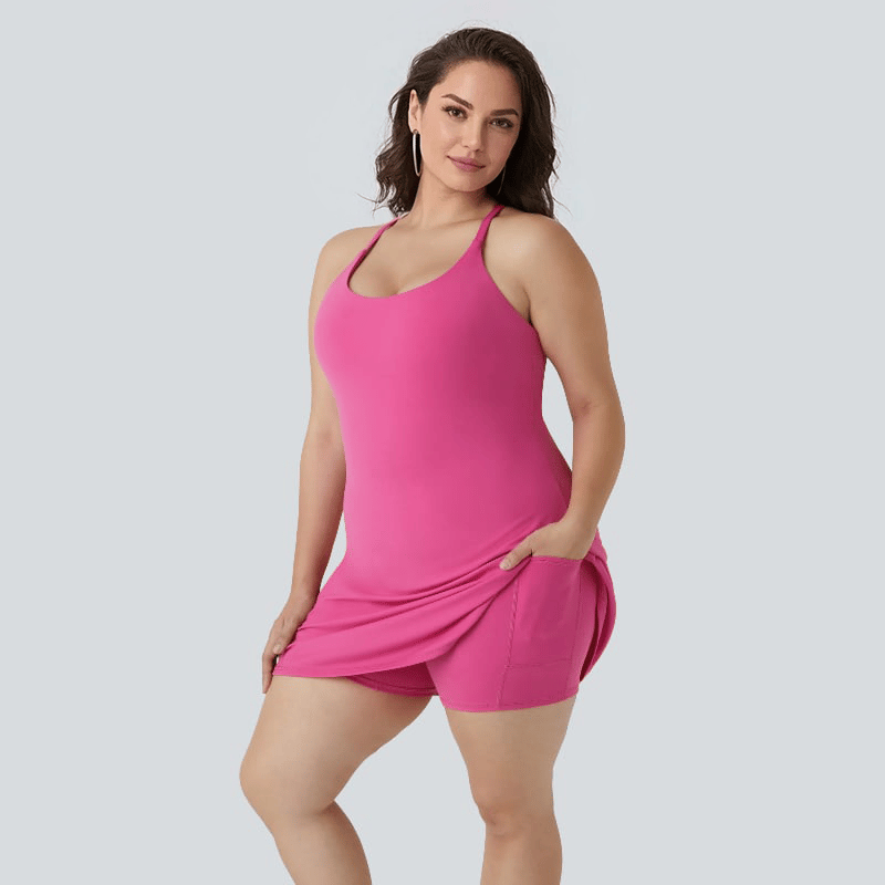 The Athletic Dress That Moves With You — Built-In Shorts, Pockets & All-Day Comfort