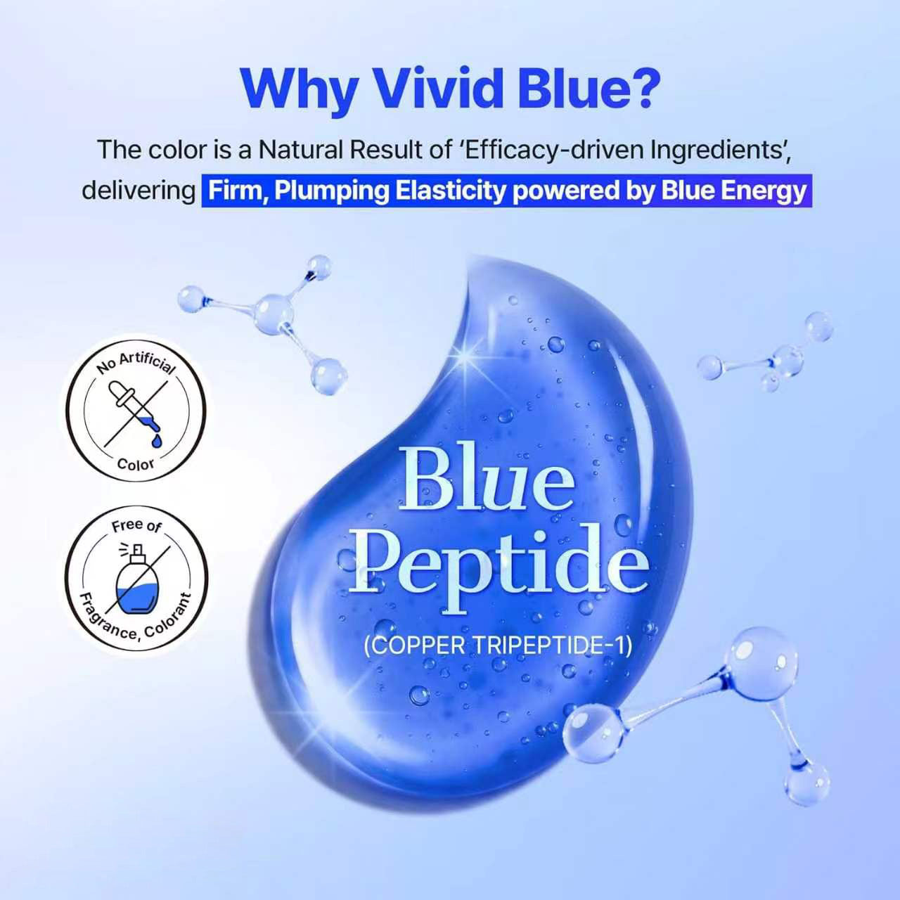 Korean The Blue Peptide Bakuchiol Plump Glow Serum – Firms the Look of Sagging Skin, Smooths Fine Lines & Restores Youthful Bounce（2）