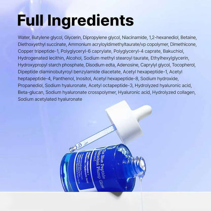 Korean The Blue Peptide Bakuchiol Plump Glow Serum – Firms the Look of Sagging Skin, Smooths Fine Lines & Restores Youthful Bounce（2）