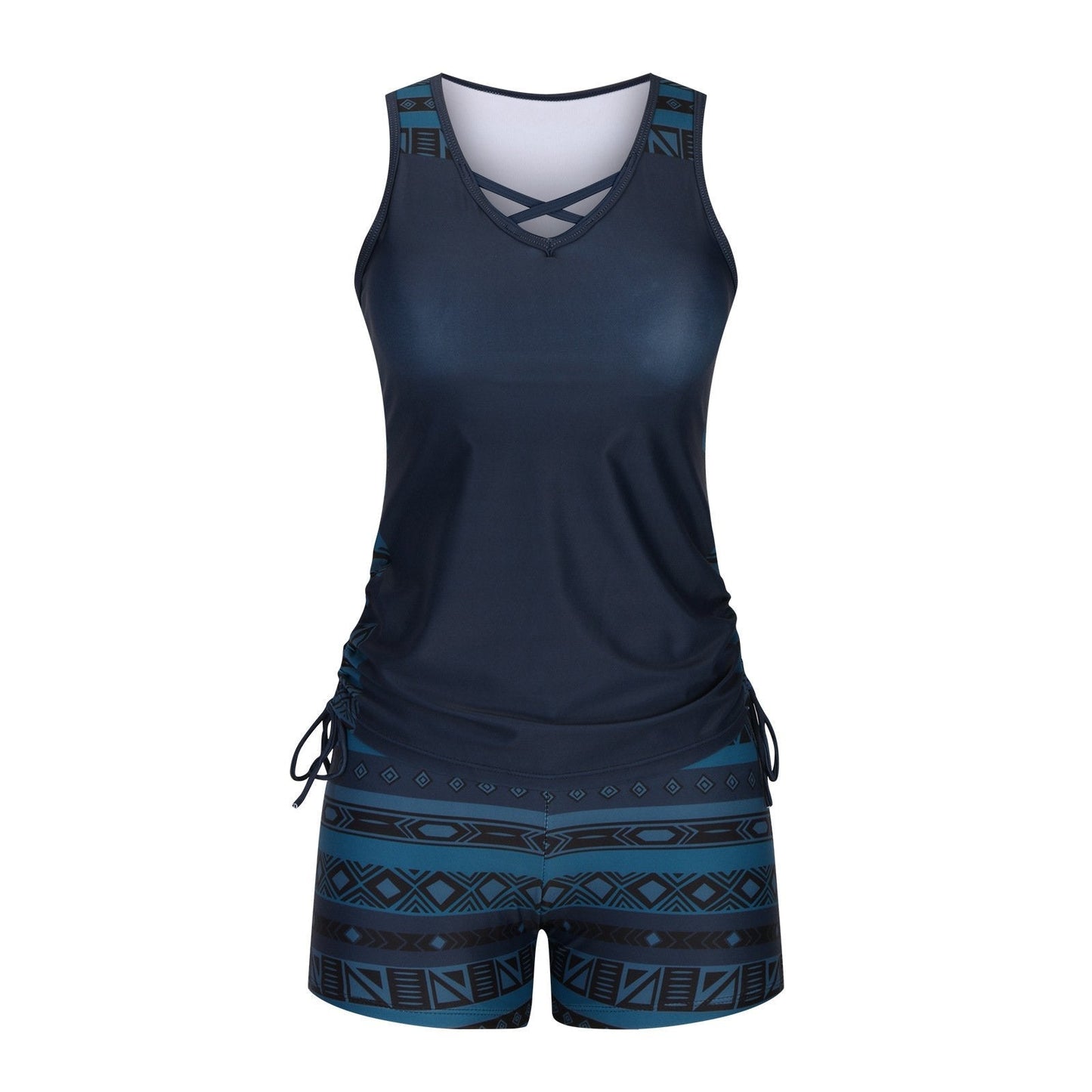 Women's Tummy Control Tankini Set with Built-In Bra – Flattering Boho Swimwear with Shorts🔥 Buy 2 Free Shipping（2）