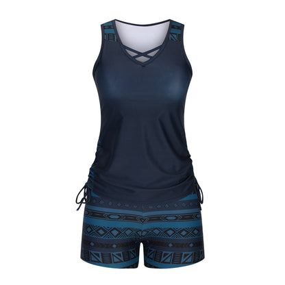 Women's Tummy Control Tankini Set with Built-In Bra – Flattering Boho Swimwear with Shorts🔥 Buy 2 Free Shipping（2）
