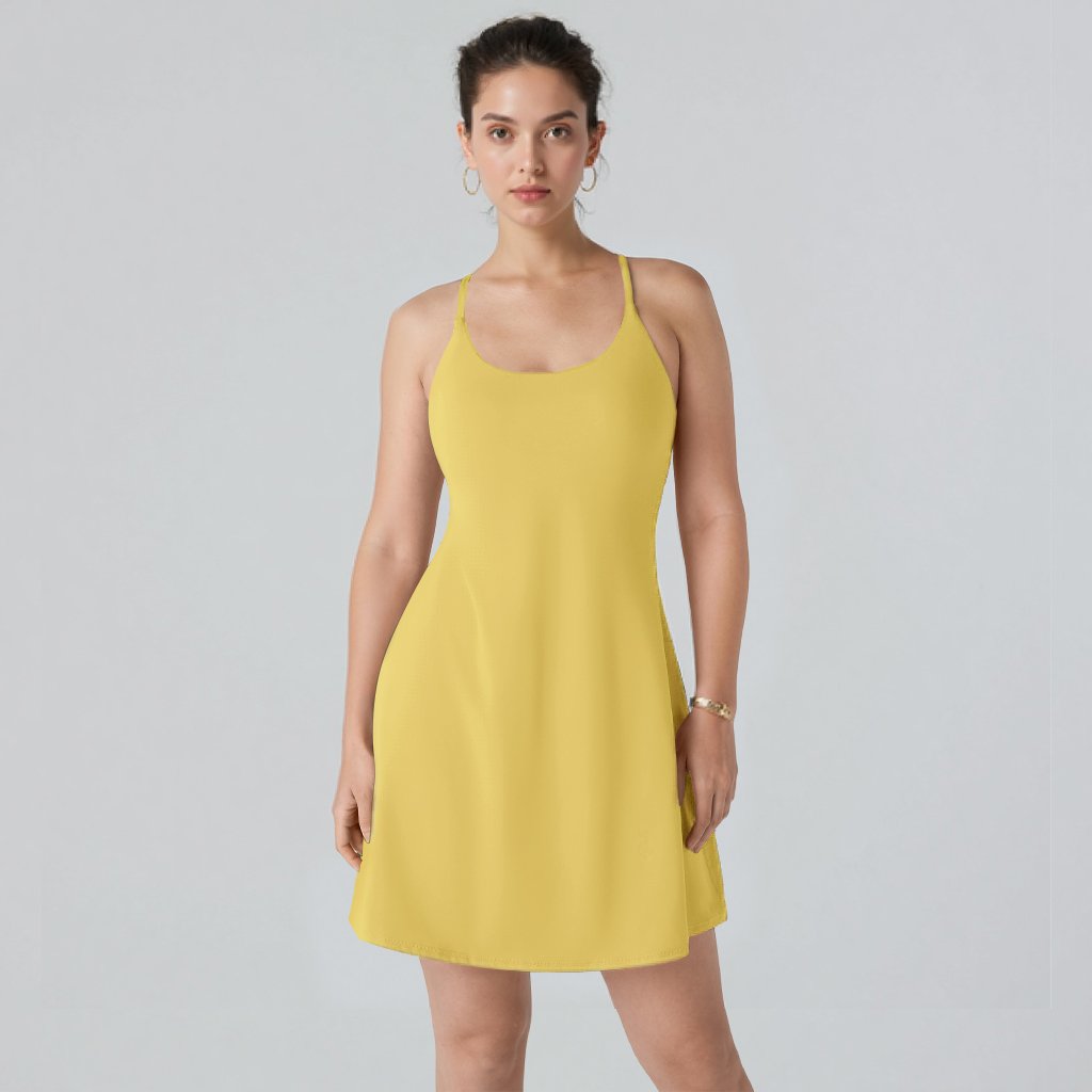 The Athletic Dress That Moves With You — Built-In Shorts, Pockets & All-Day Comfort