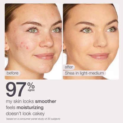 Skip the heavy foundation feel. Blur pores, even tone, and look polished in 60 seconds