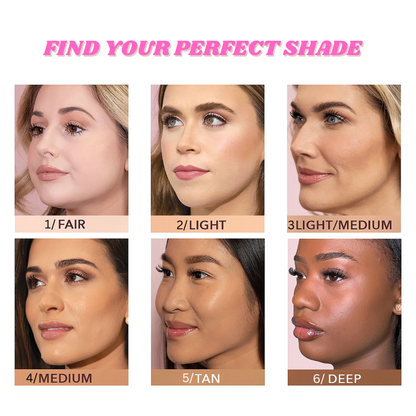 Skip the heavy foundation feel. Blur pores, even tone, and look polished in 60 seconds
